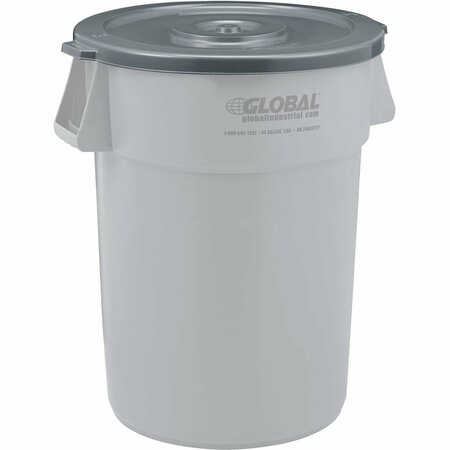 Global Industrial Flat Lid, Gray, Plastic 240463GY